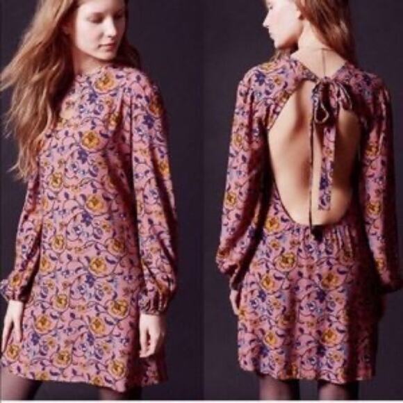 FOR LOVE & LEMONS Urban Outfitters Holiday Floral Mini Dress Size XS Feminine - Picture 3 of 12